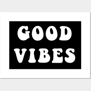 Good Vibes Simple Groovy Style Posters and Art